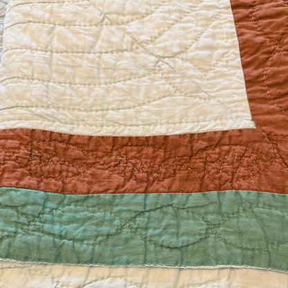 Signed and Dated Mountain Mist Water Lillies Quilt