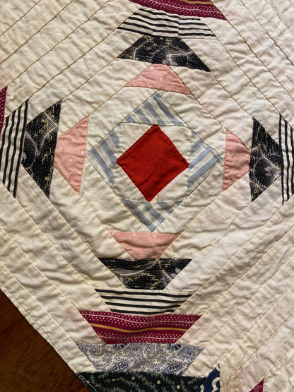 Pineapple Log Cabin Summer Quilt