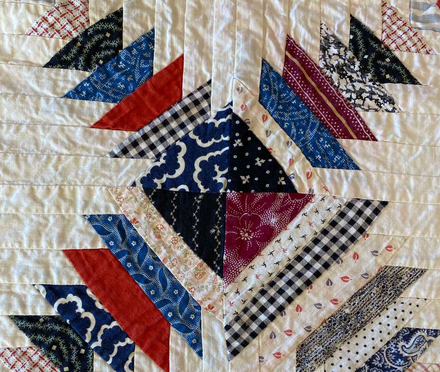 Pineapple Log Cabin Summer Quilt