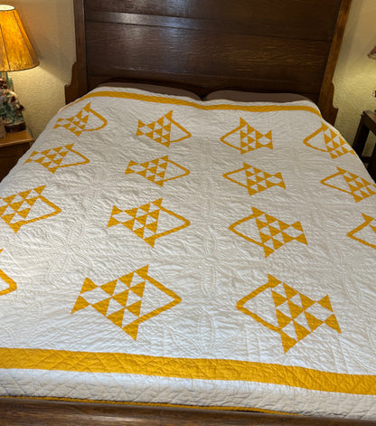 Pieced and Appliqué Basket Quilt