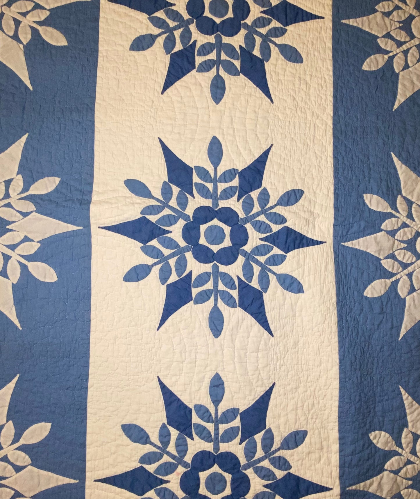 Blue and White Snowflake Quilt