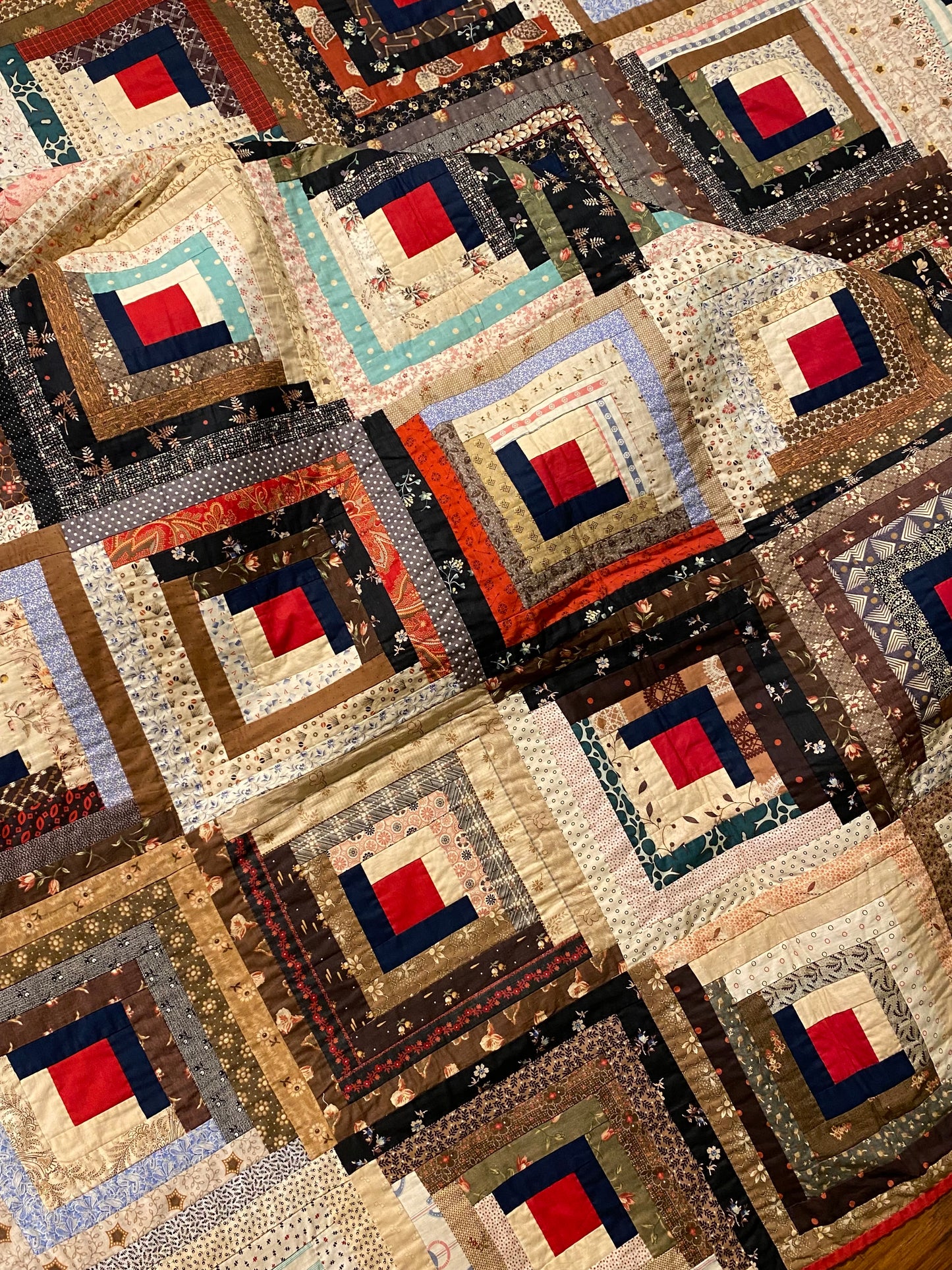 Barn Raising Log Cabin Quilt