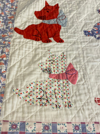 Original Crib Puppy Dog Quilt