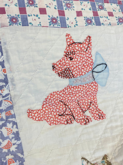 Original Crib Puppy Dog Quilt