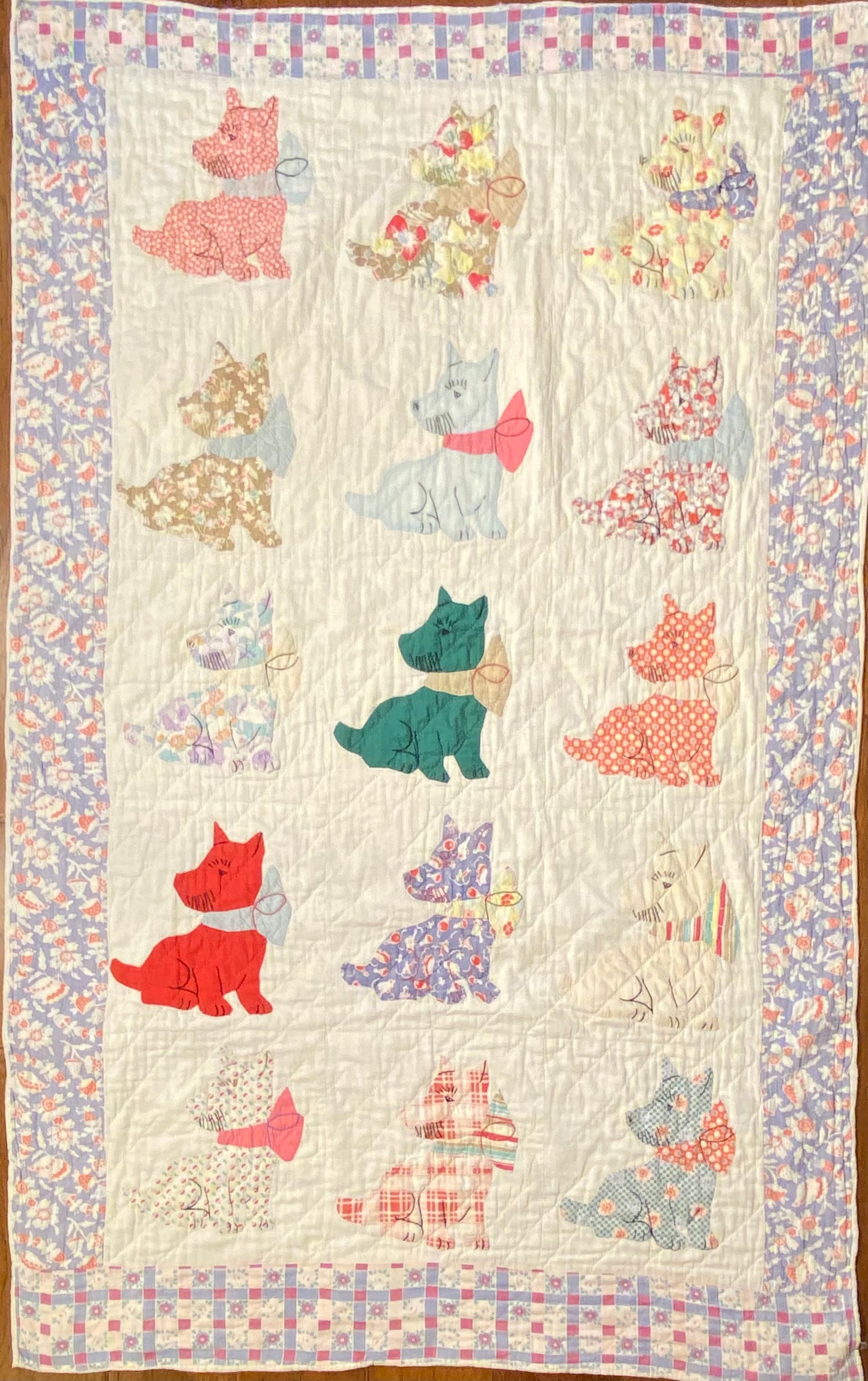 Original Crib Puppy Dog Quilt