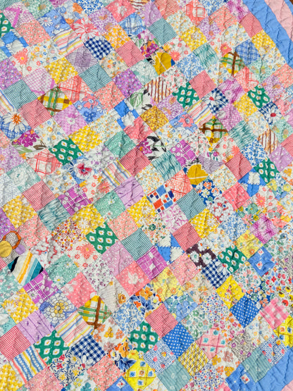 Charming Scrappy One Patch Crib/Wall Quilt