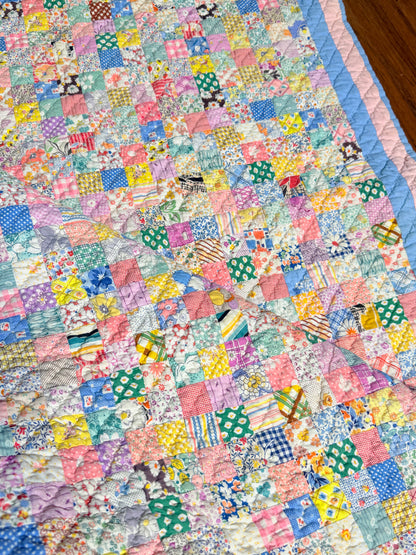 Charming Scrappy One Patch Crib/Wall Quilt