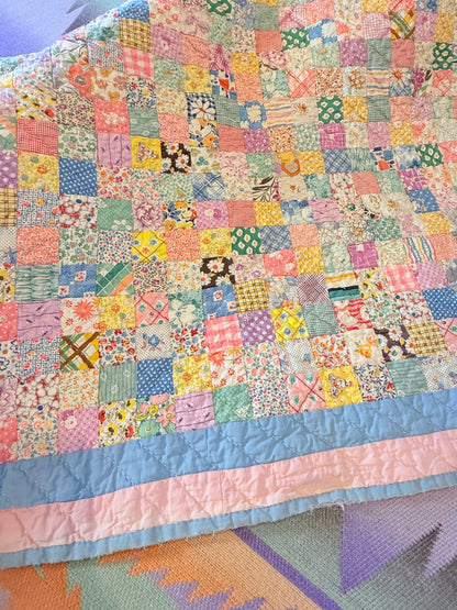 Charming Scrappy One Patch Crib/Wall Quilt