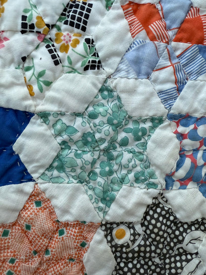 Outstanding Miniature 6 Point Connecting Stars Quilt