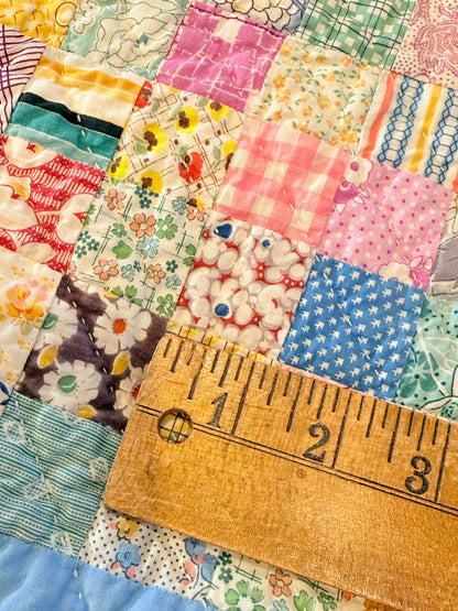 Charming Scrappy One Patch Crib/Wall Quilt