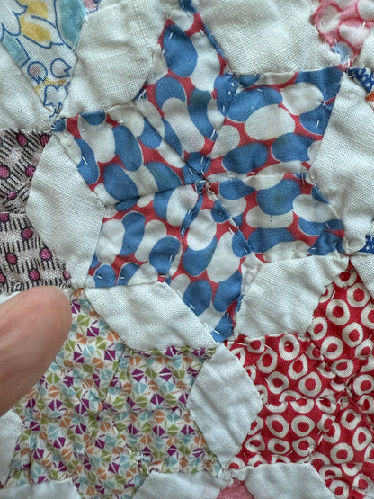 Outstanding Miniature 6 Point Connecting Stars Quilt