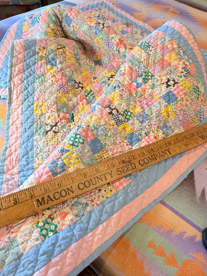 Charming Scrappy One Patch Crib/Wall Quilt