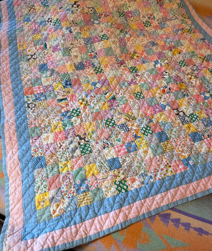 Charming Scrappy One Patch Crib/Wall Quilt