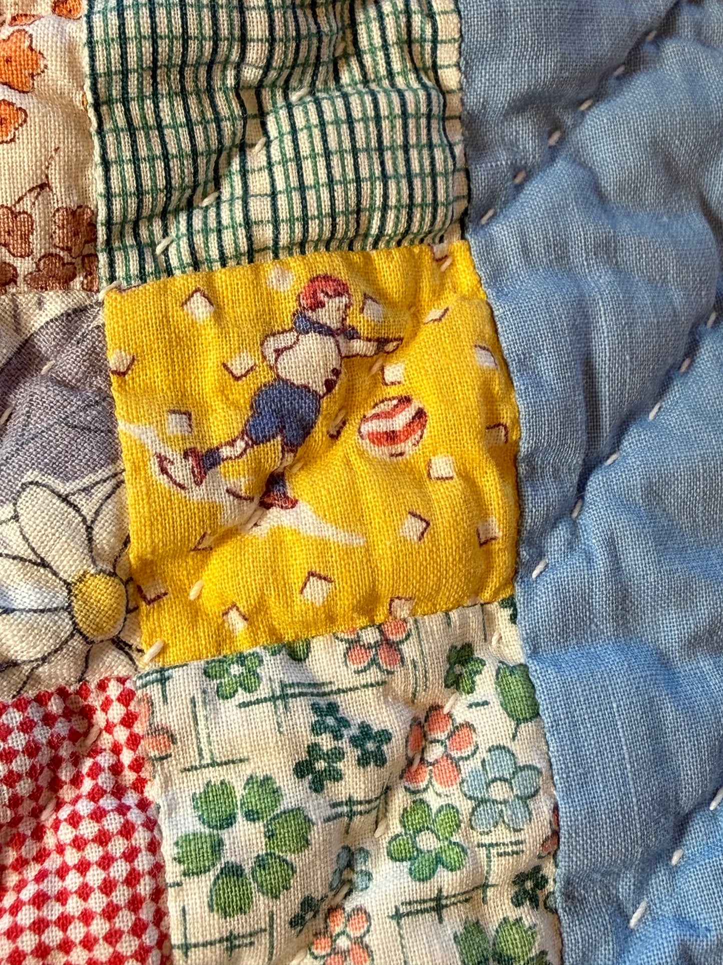 Charming Scrappy One Patch Crib/Wall Quilt