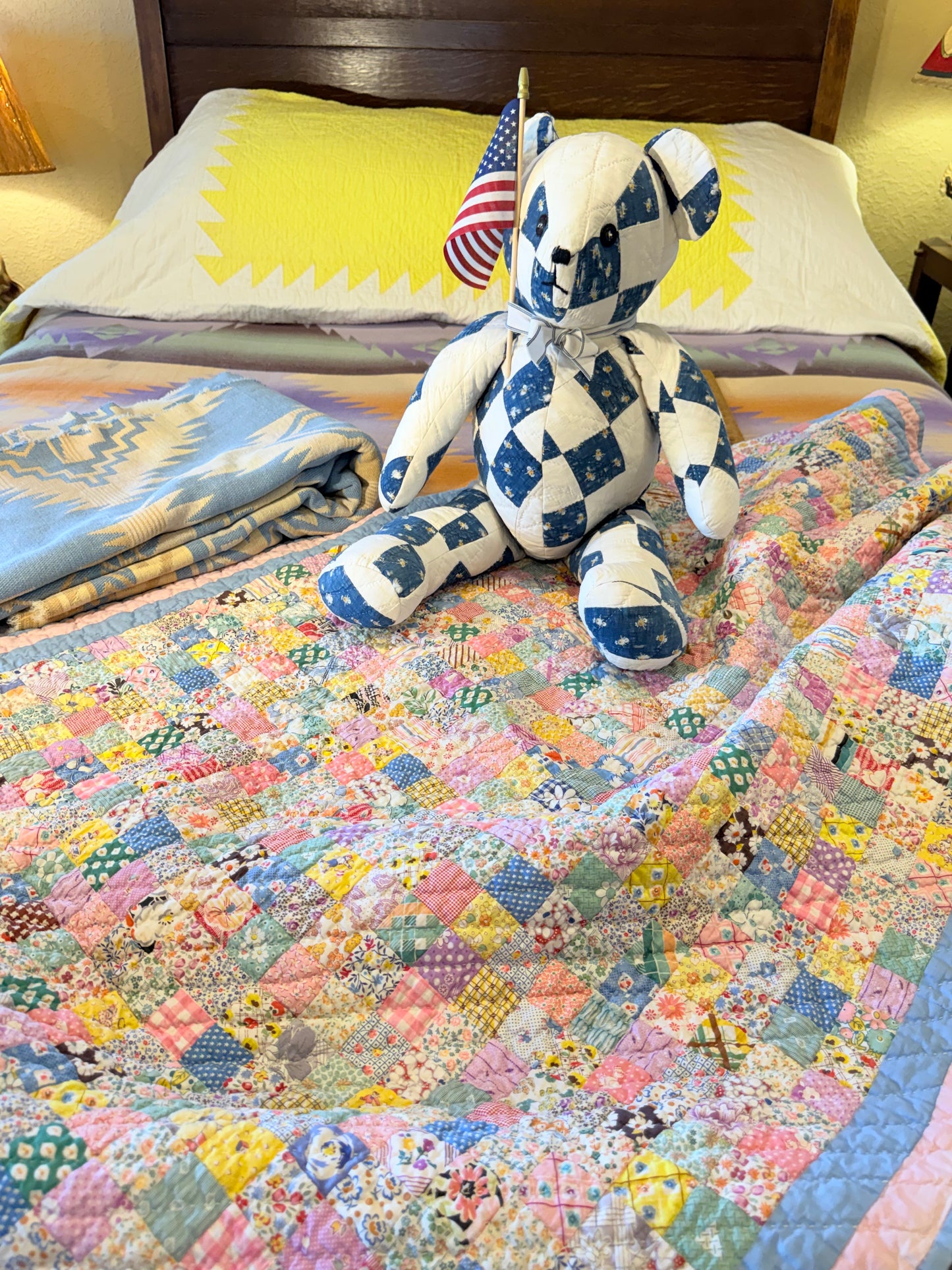 Charming Scrappy One Patch Crib/Wall Quilt