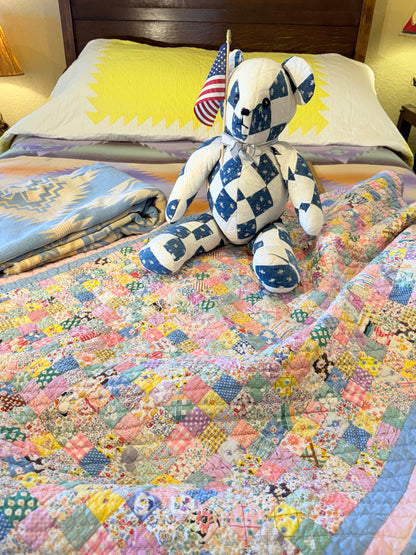 Charming Scrappy One Patch Crib/Wall Quilt