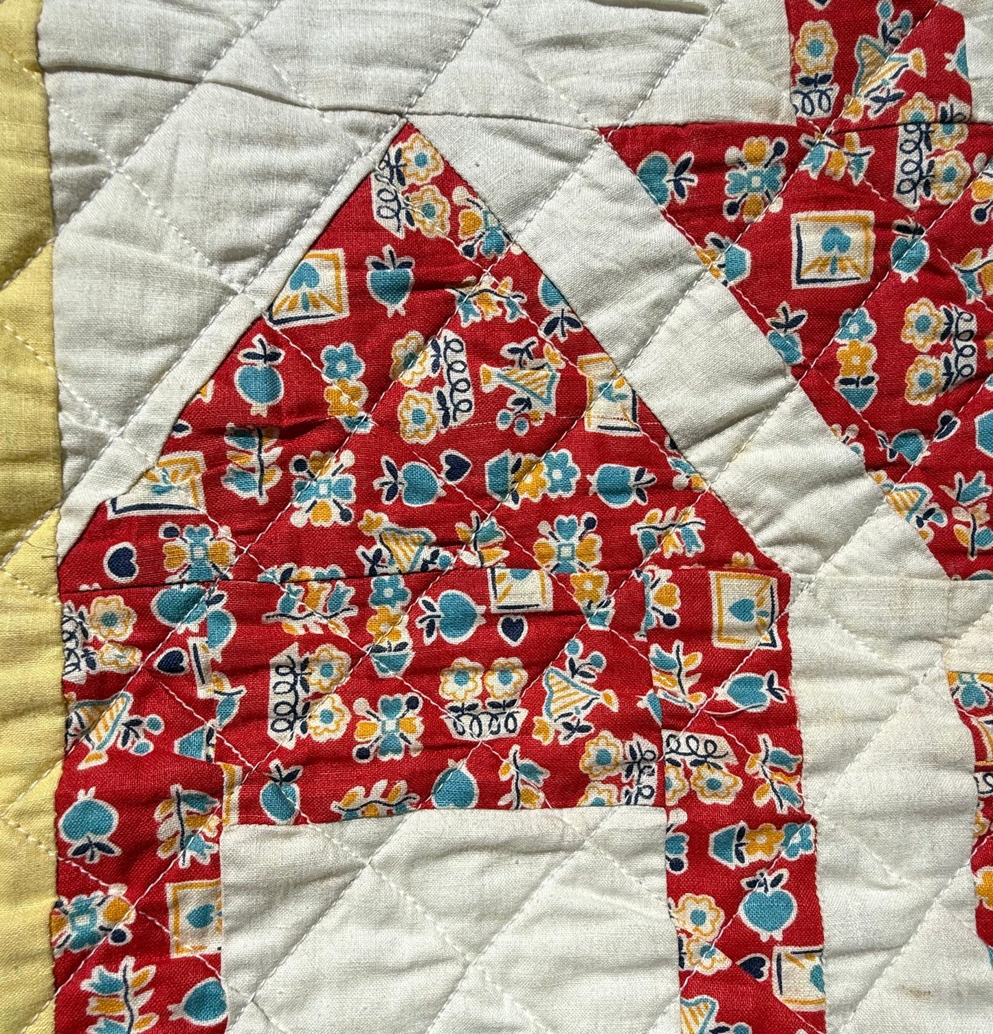 Outstanding 1950’s Schoolhouse Quilt