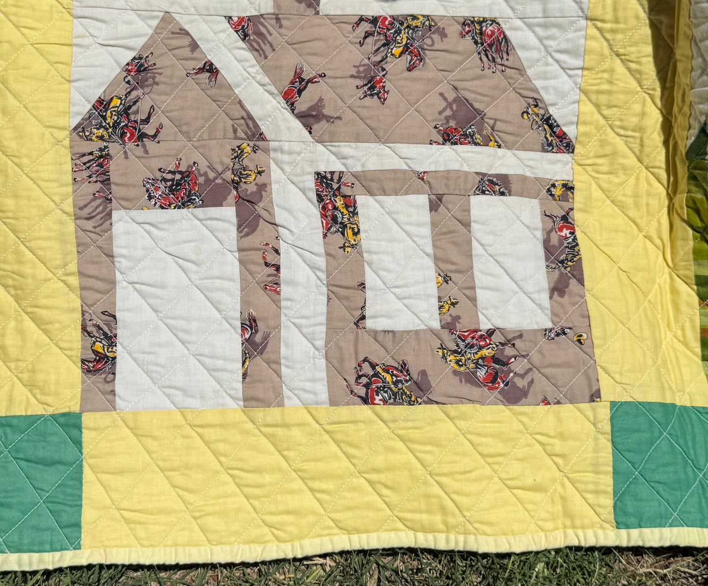 Outstanding 1950’s Schoolhouse Quilt