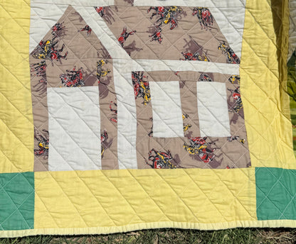 Outstanding 1950’s Schoolhouse Quilt