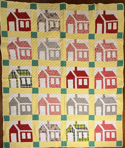 Outstanding 1950’s Schoolhouse Quilt