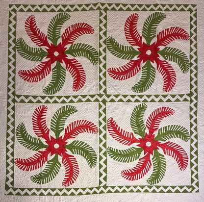 Outstanding Princess Feather Quilt With Border