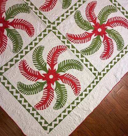 Outstanding Princess Feather Quilt With Border