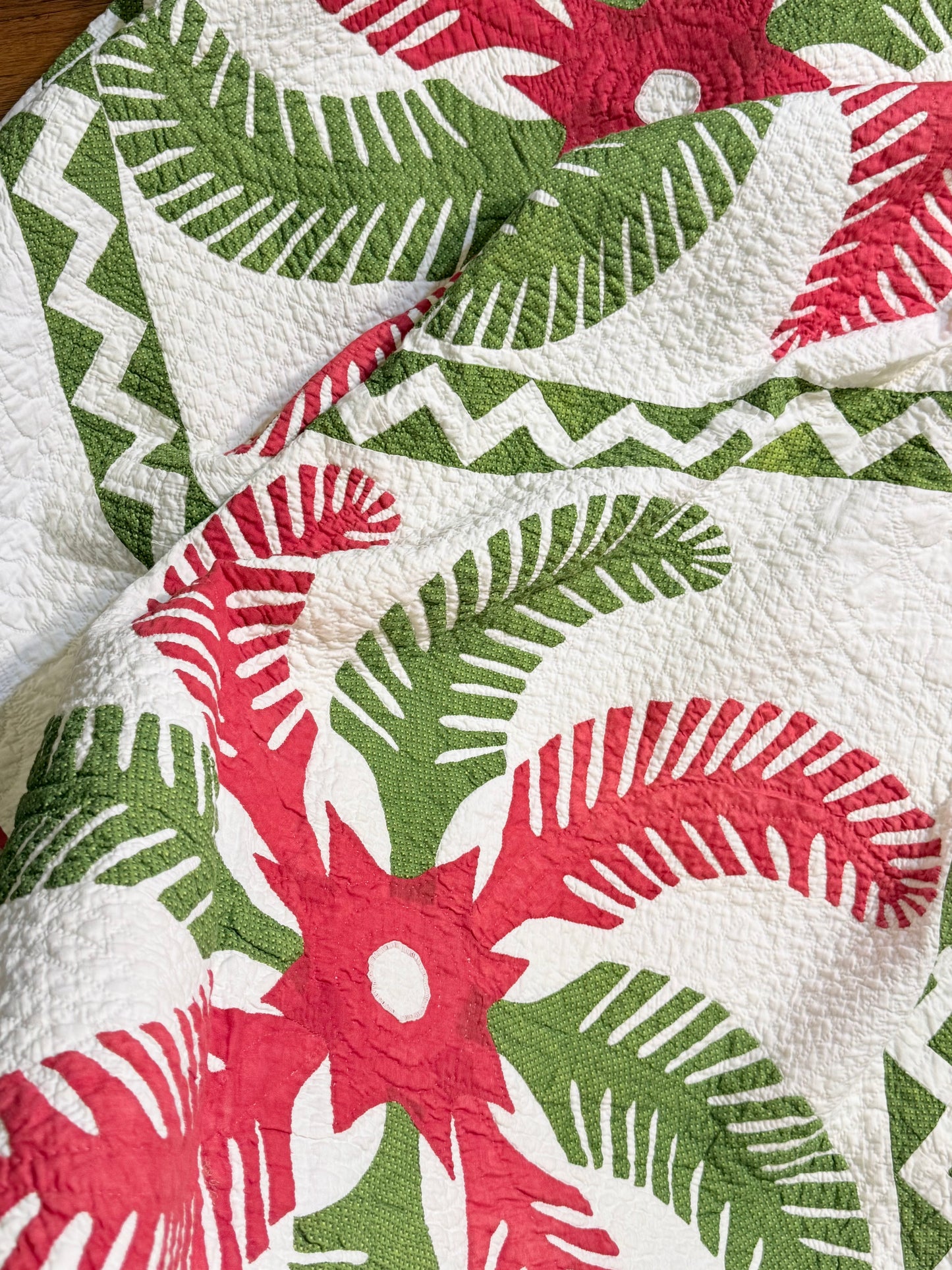 Outstanding Princess Feather Quilt With Border