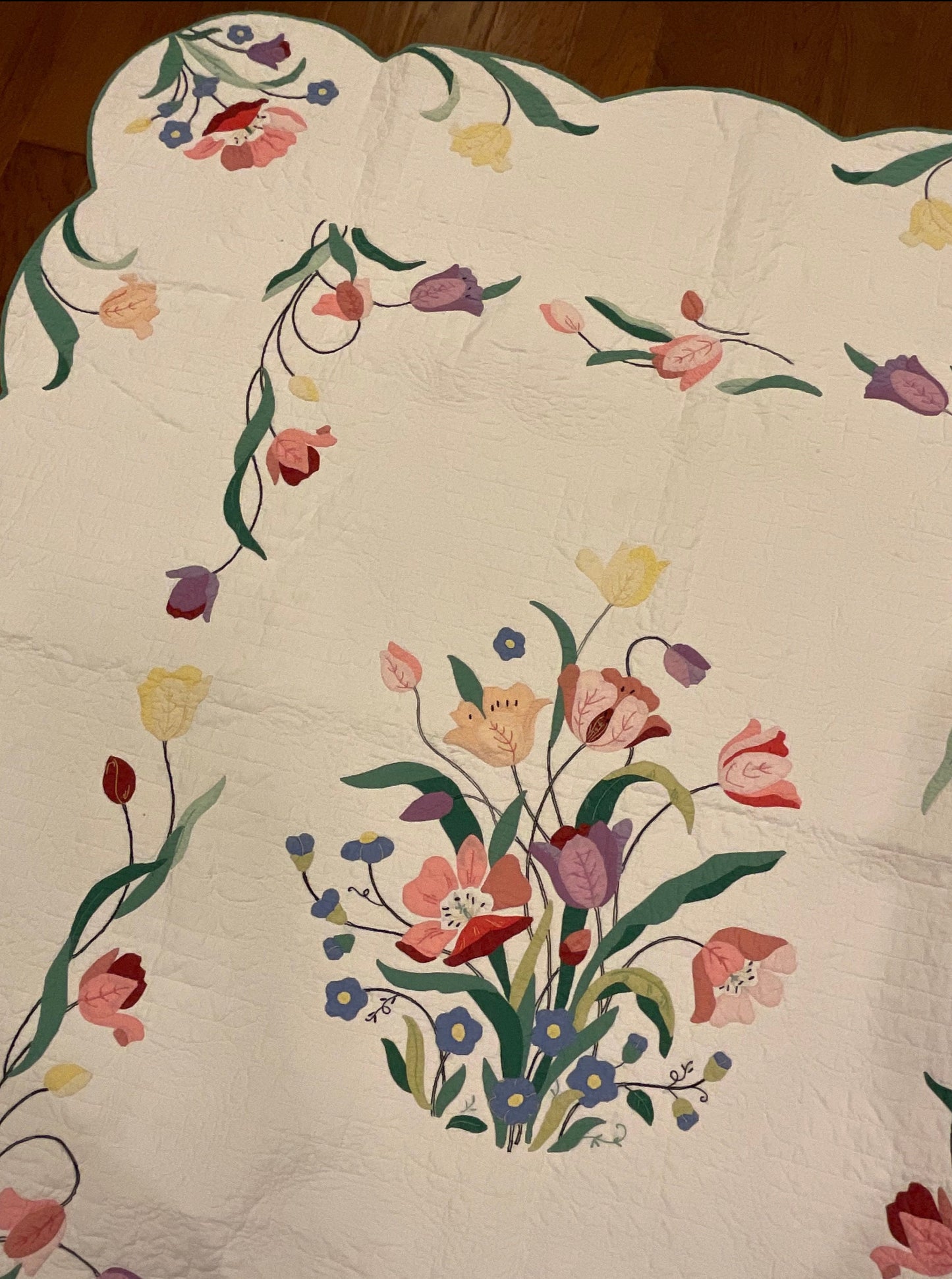 Tulip Time Applique Quilt