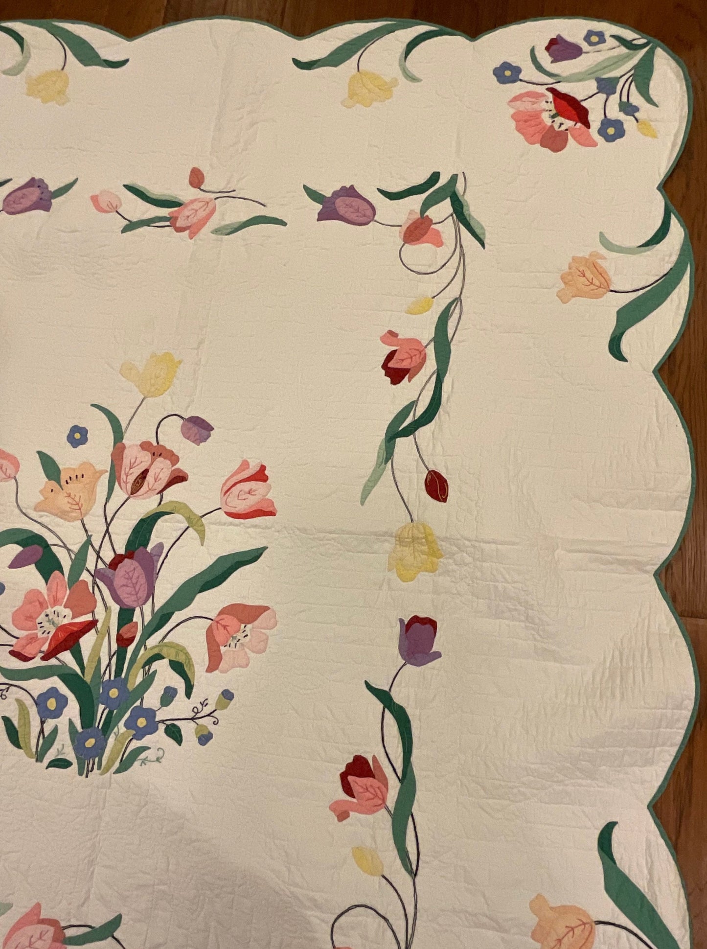 Tulip Time Applique Quilt