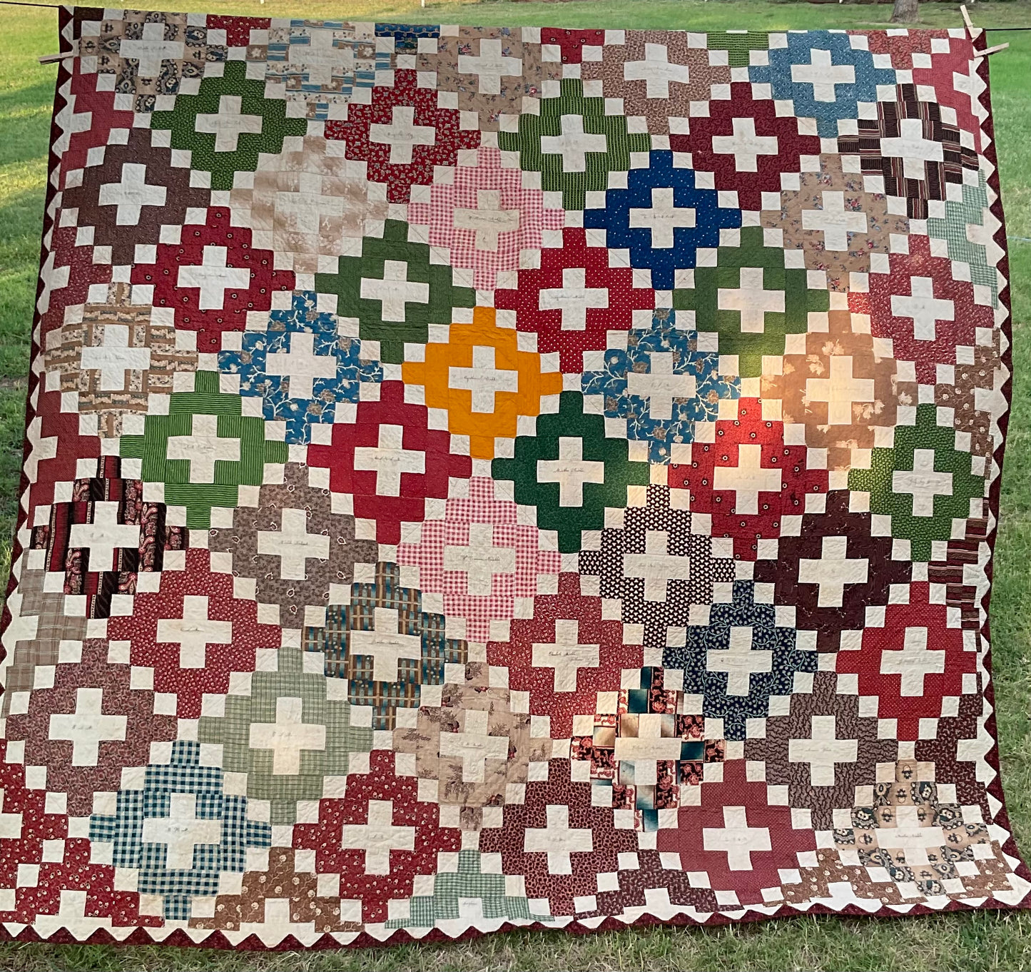 Early 1853 New York Signature Album Quilt