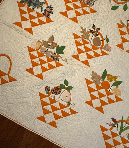 Early Basket of Chintz Flowers Quilt