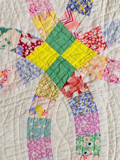 Classic Double Wedding Ring Patchwork Quilt