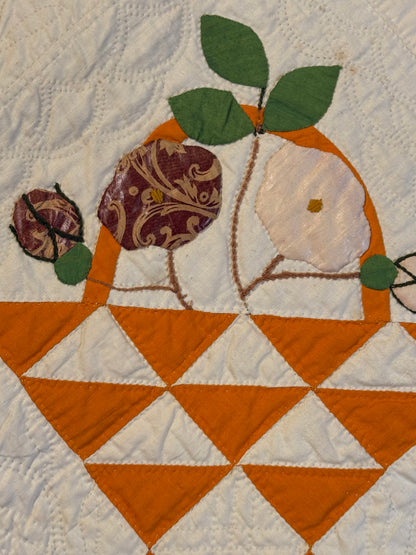 Early Basket of Chintz Flowers Quilt