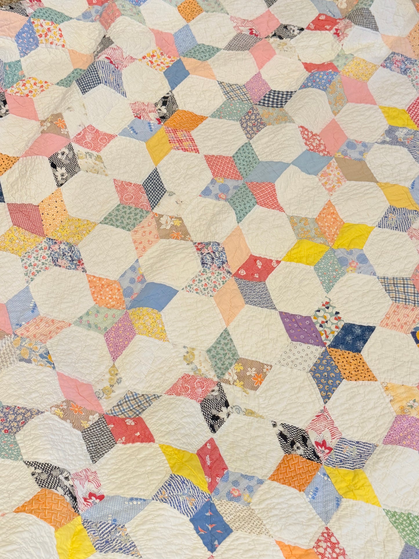 Six Point Touching Stars Quilt