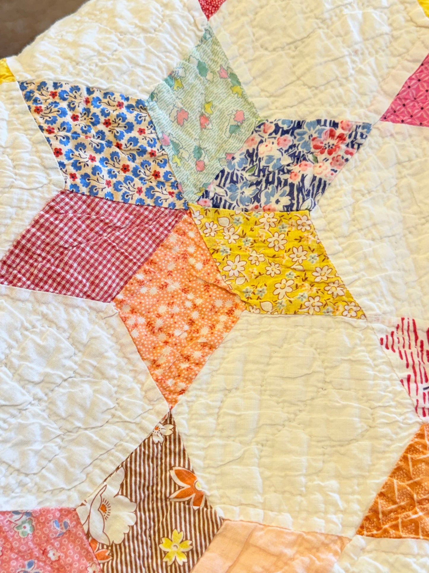Six Point Touching Stars Quilt