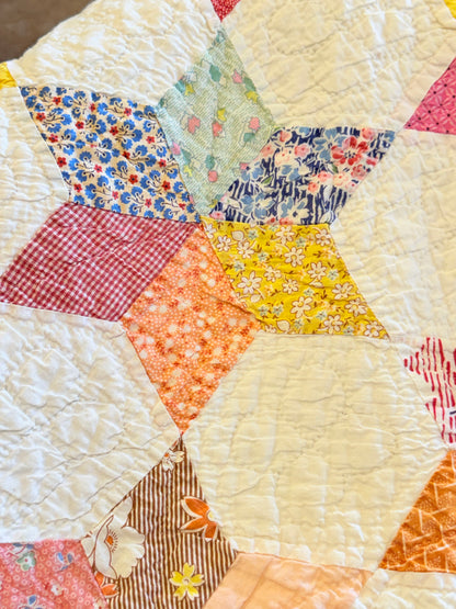 Six Point Touching Stars Quilt