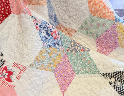 Six Point Touching Stars Quilt