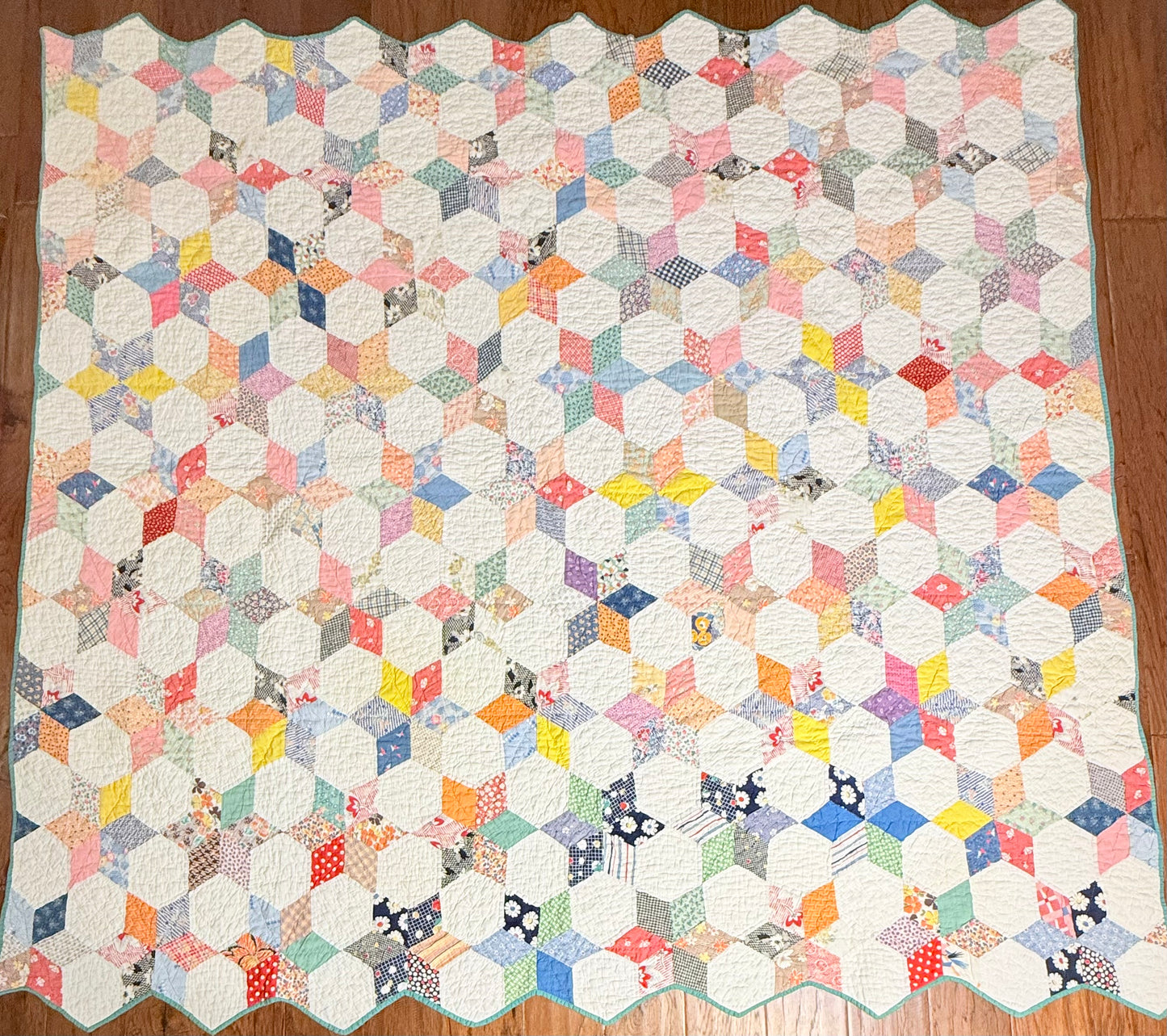 Six Point Touching Stars Quilt