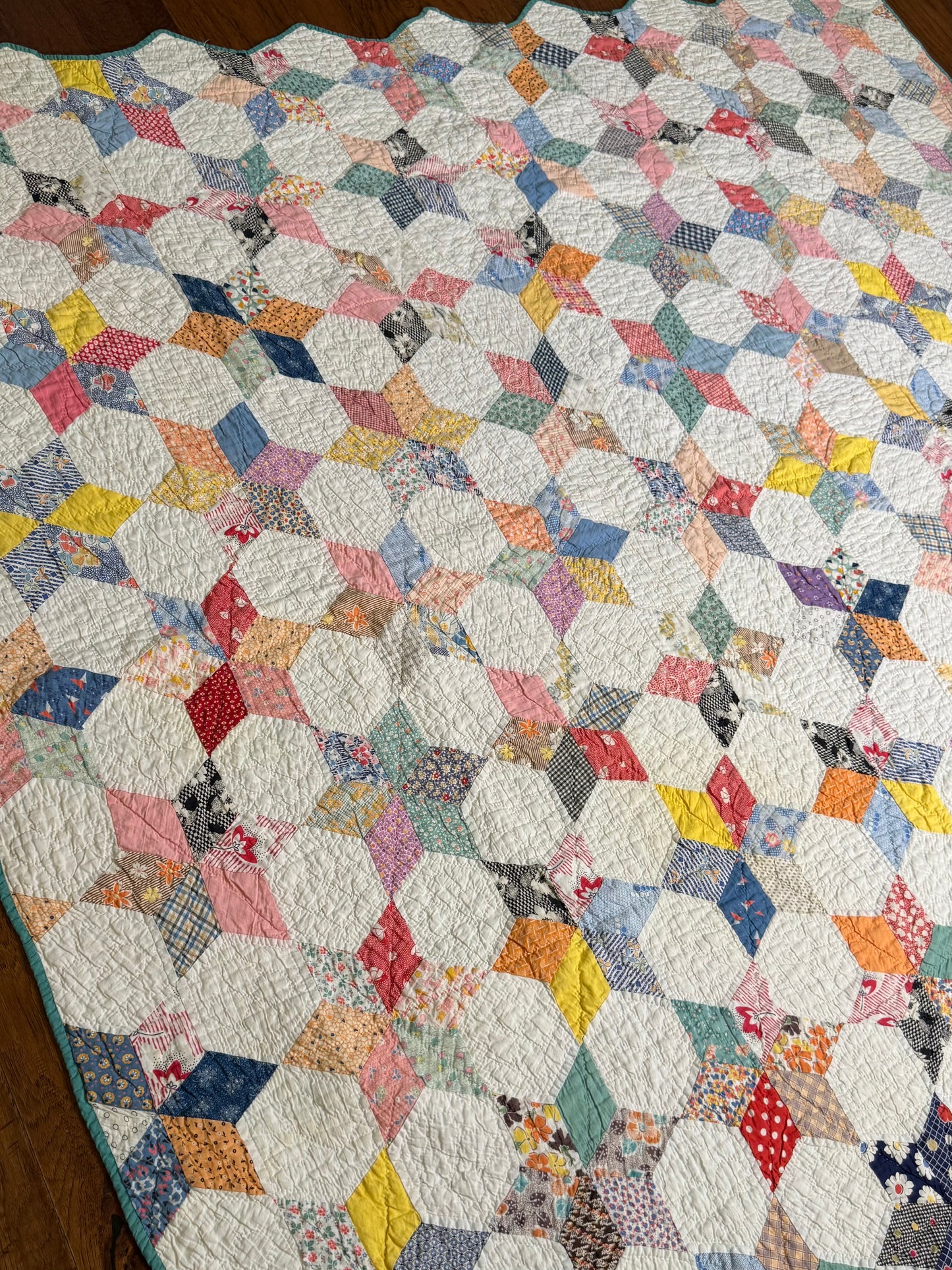 Six Point Touching Stars Quilt