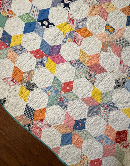 Six Point Touching Stars Quilt