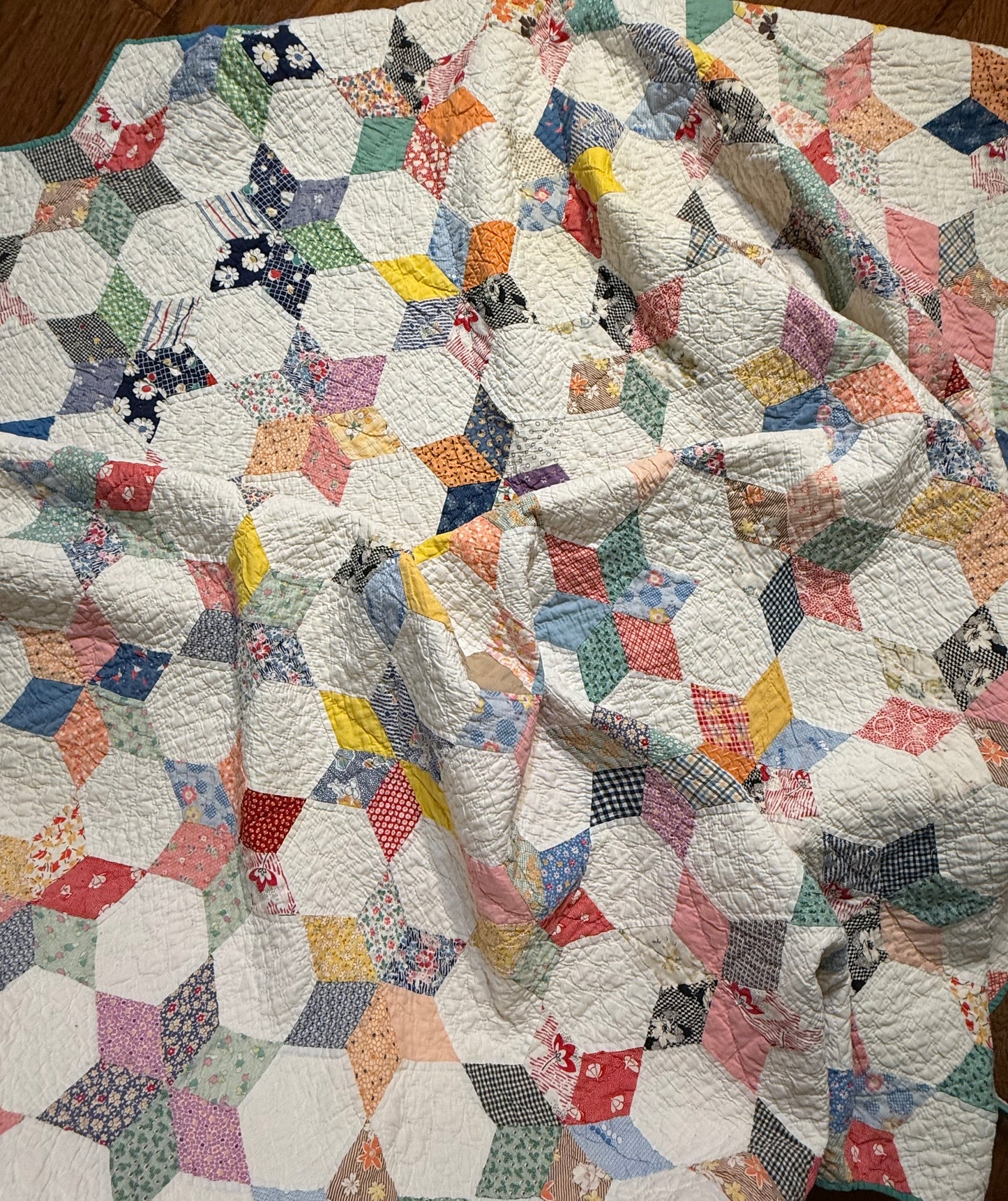 Six Point Touching Stars Quilt