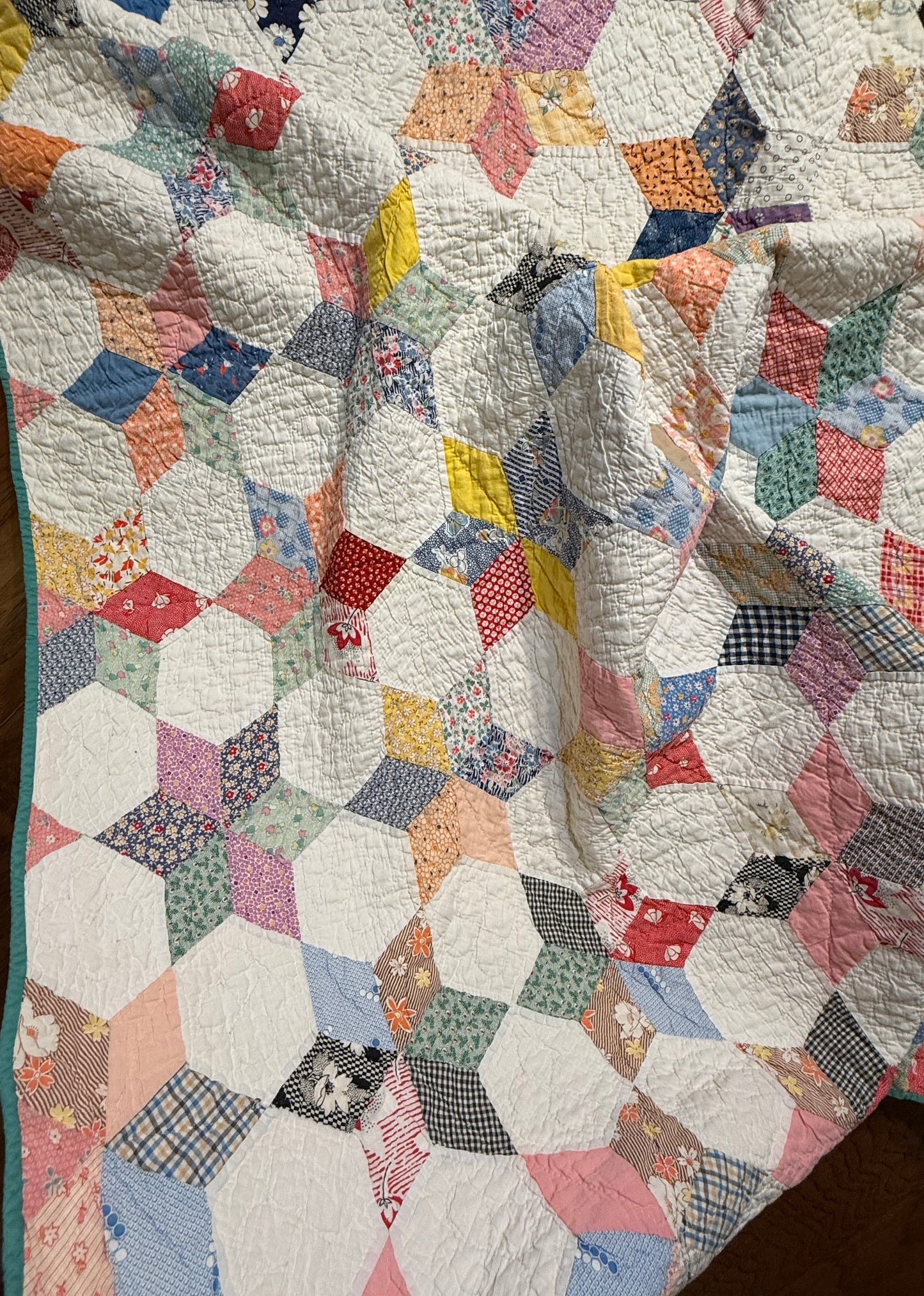 Six Point Touching Stars Quilt