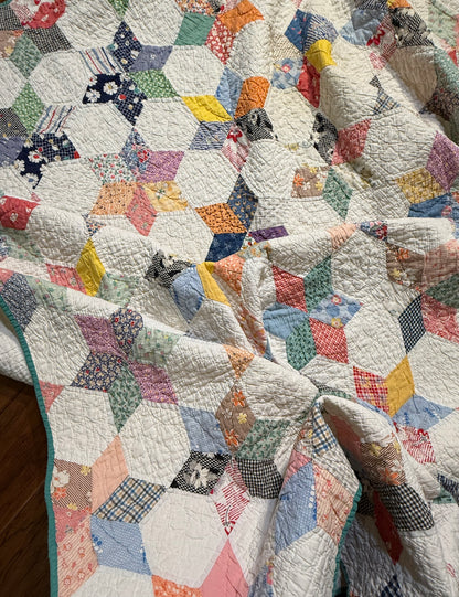Six Point Touching Stars Quilt