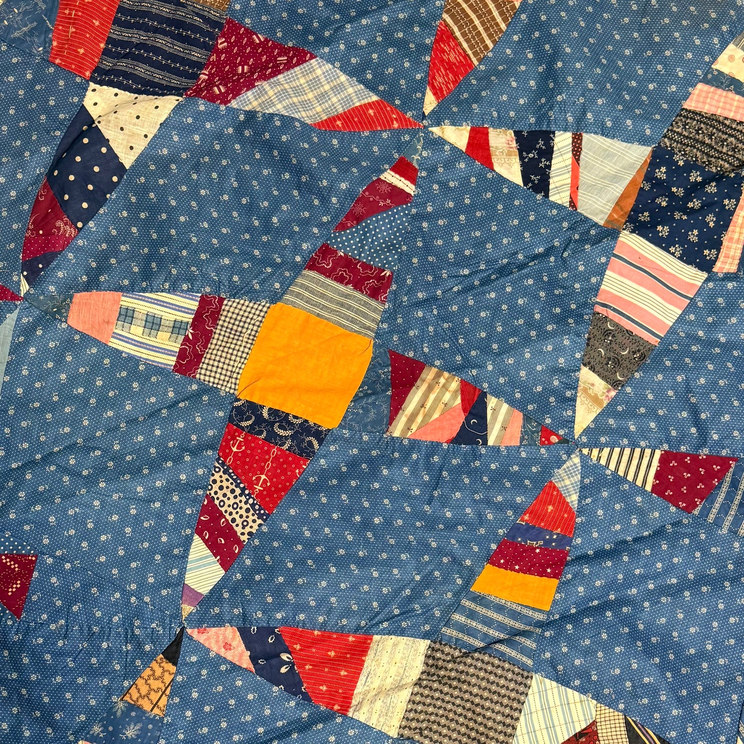 Scrappy Rocky Road to Kansas Quilt Top