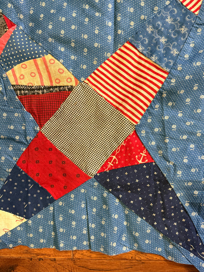 Scrappy Rocky Road to Kansas Quilt Top