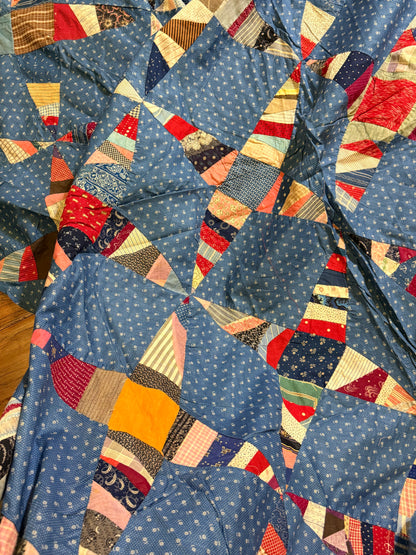 Scrappy Rocky Road to Kansas Quilt Top