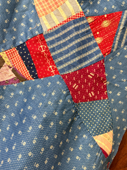 Scrappy Rocky Road to Kansas Quilt Top