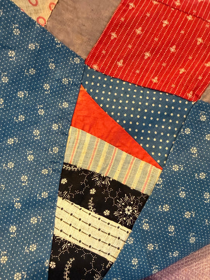 Scrappy Rocky Road to Kansas Quilt Top