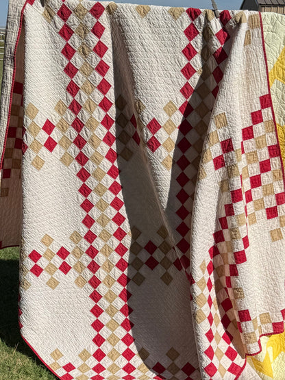Patchwork of Blocks and Chain Quilt