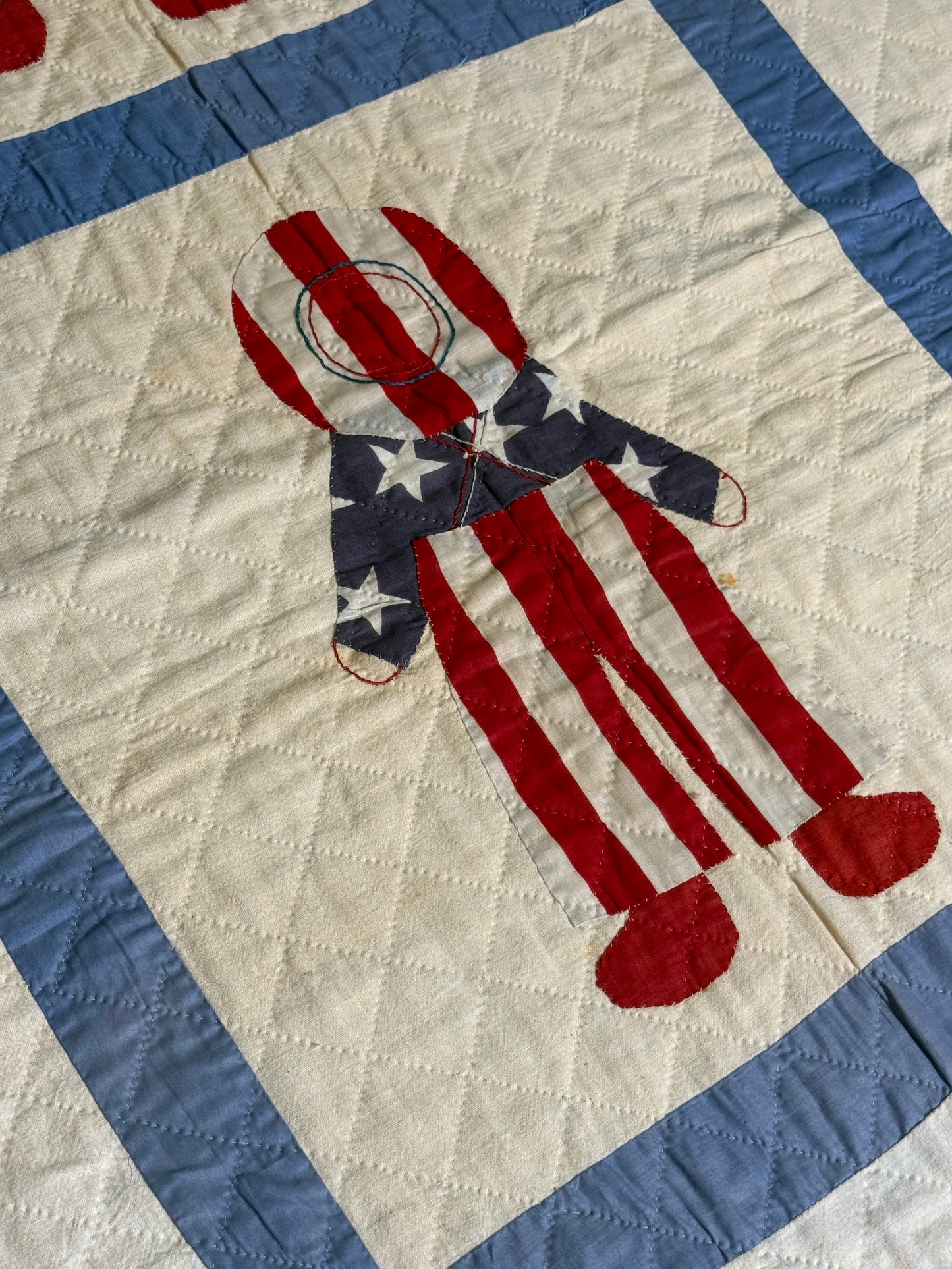 Unique and Rare Patriotic Overall Sam Quilt